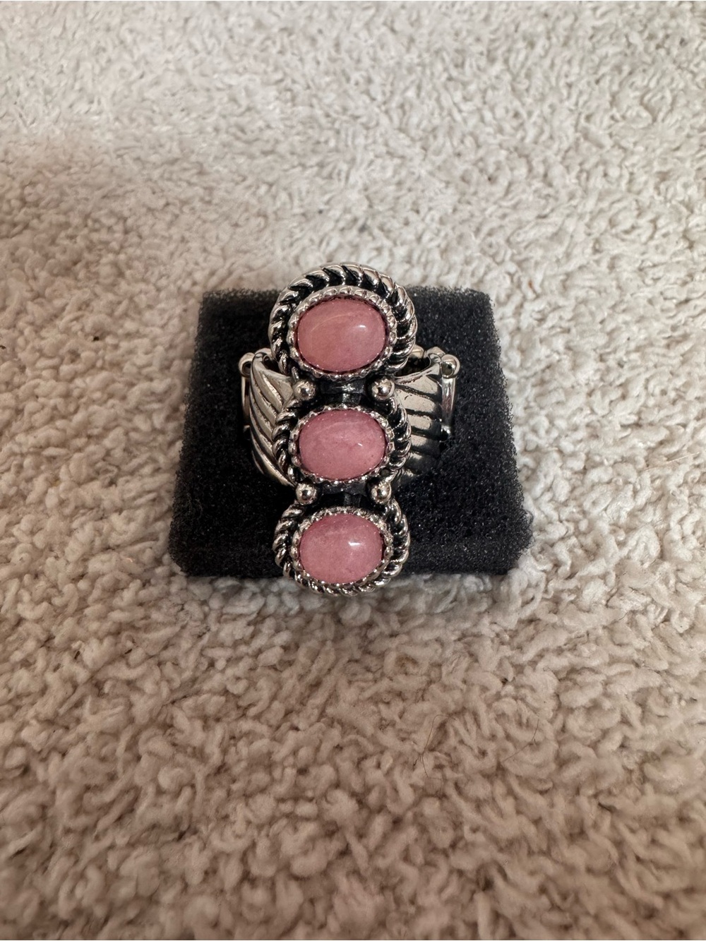 Paparazzi Silver-Tone Triple Pink Cabochon Ring